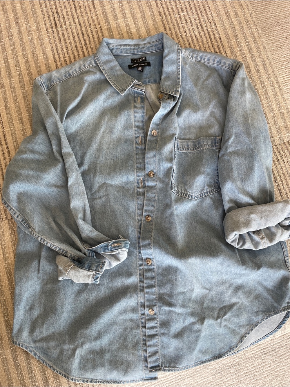 J. Crew Light Denim Button-Down Shirt